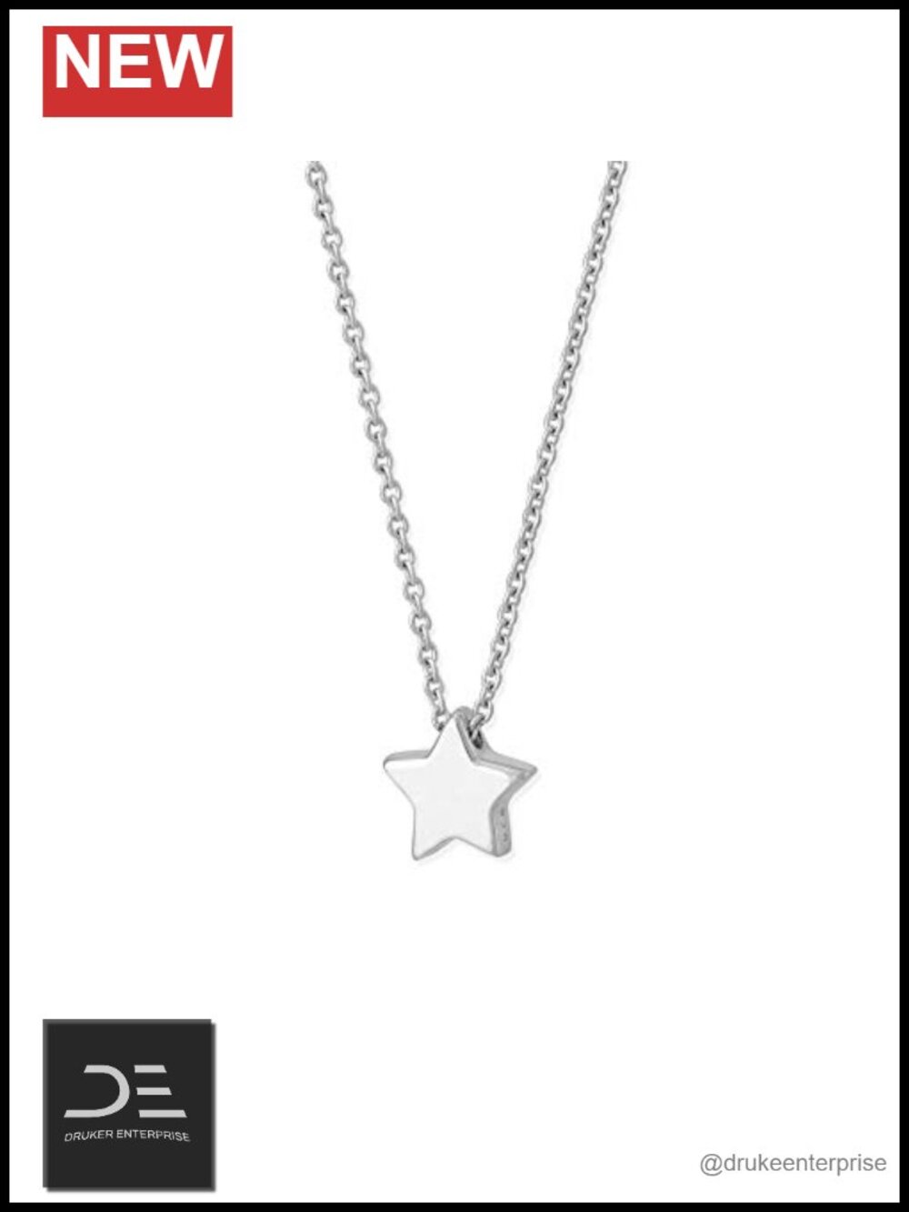 Sterling Silver Star Necklace 18 Inches Pendant Jewelry